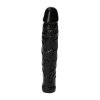 Realistyczne żylaste dildo analne czarne 16,5 cm